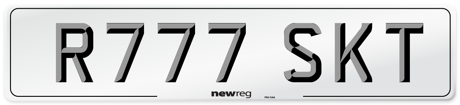 R777 SKT Number Plate from New Reg